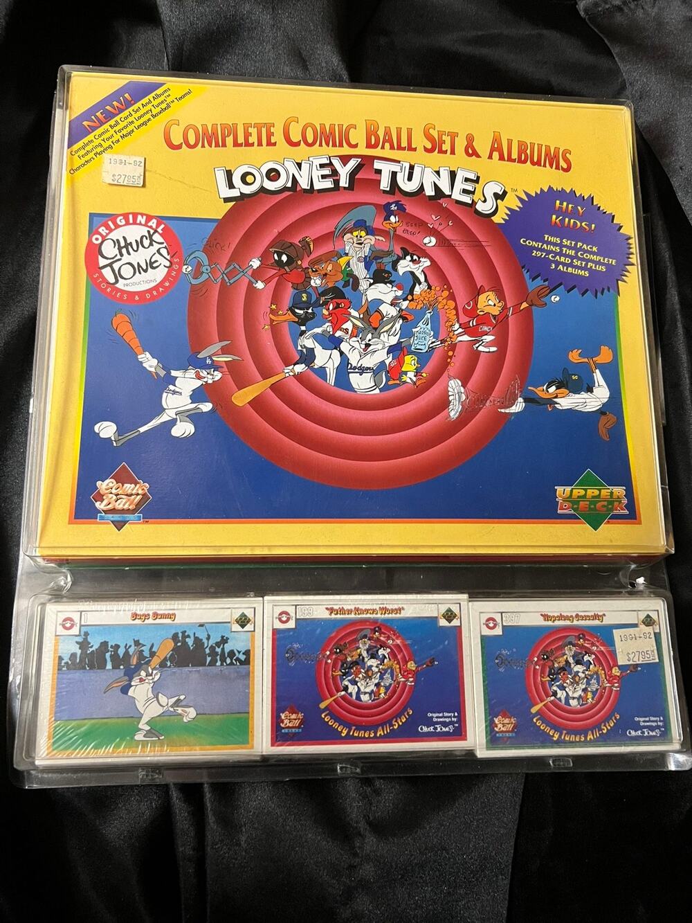 RARE 1991 Upper Deck "LOONEY TUNES BASEBALL CARD COLLECTOR PACKAGE - NM